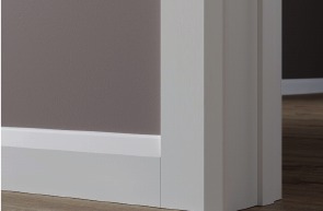Primed Chamfered MDF skirting and architrave