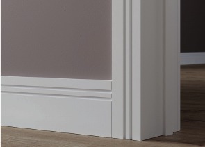 Primed Double Groove MDF skirting and architrave