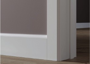 Primed Elmbridge MDF skirting and architrave