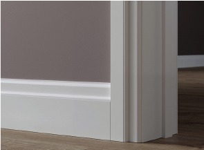 Primed Lambs Tongue MDF skirting and architrave