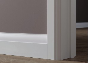 Primed Ovolo MDF skirting and architrave