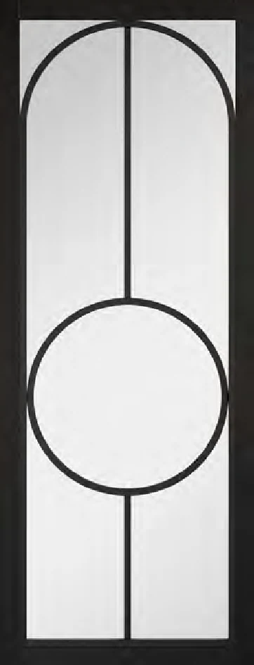 Bowery Black Clear Glazed interior door