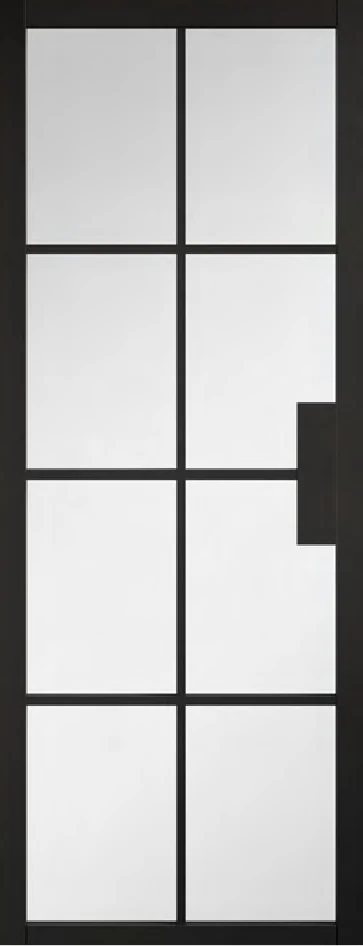Malvern Black Clear Glazed interior door