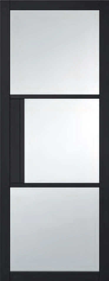 Tribeca Black Clear Glazed interior door