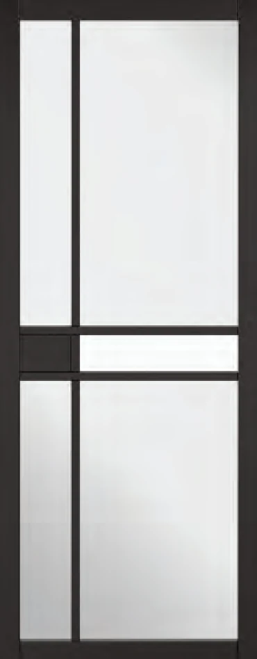 Greenwich Black Clear Glazed interior door