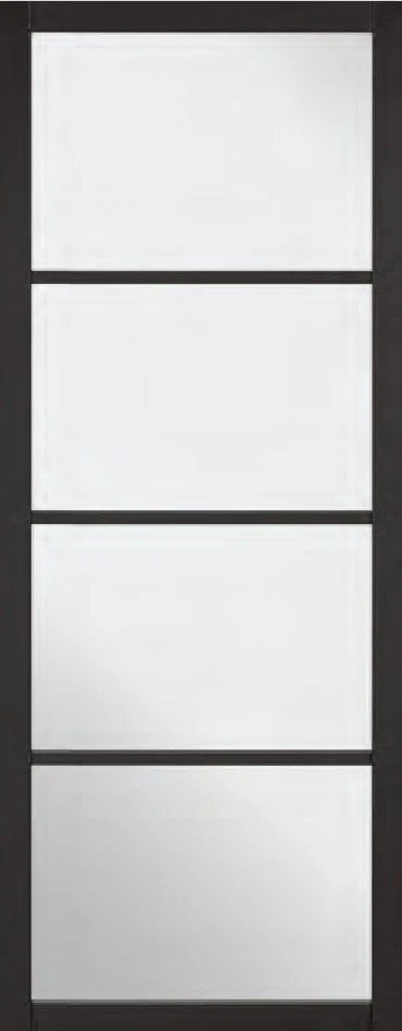Soho Black Clear Glazed interior door