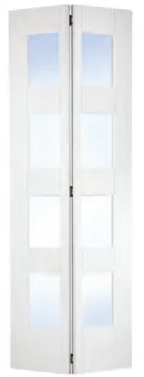 Shaker 4 Light Bi-fold Glazed interior door