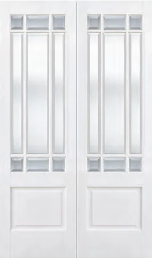 Downham Glazed Pairs interior door