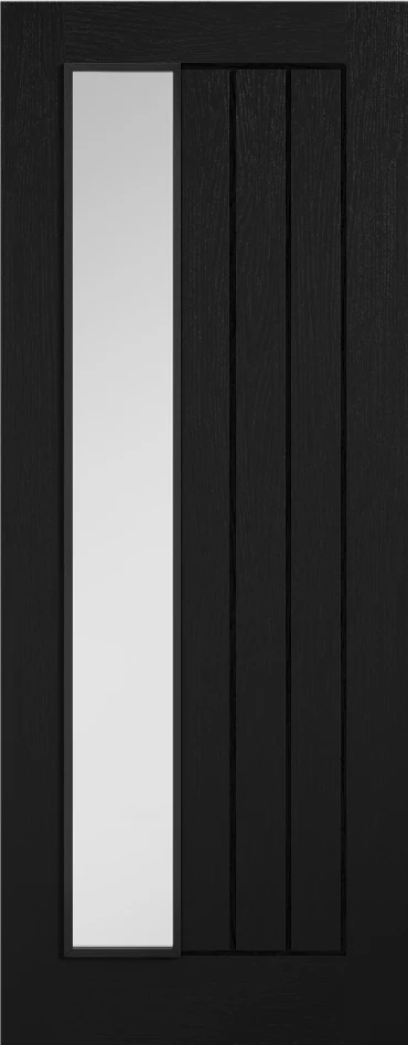 Mexicano Black Offset Glazed interior door