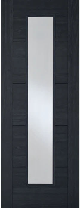 Vancouver Charcoal Black Long Light Glazed interior door