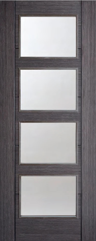 Vancouver Ash Grey Glazed interior door