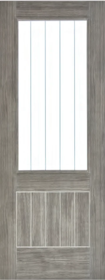 Mexicano Light Grey Glazed interior door
