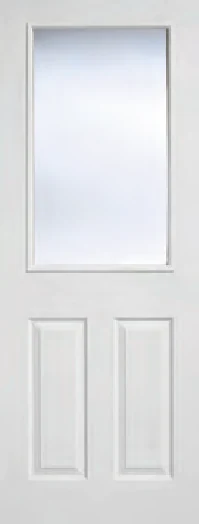Textured 2 Panel / 1 Light Glazed interior door