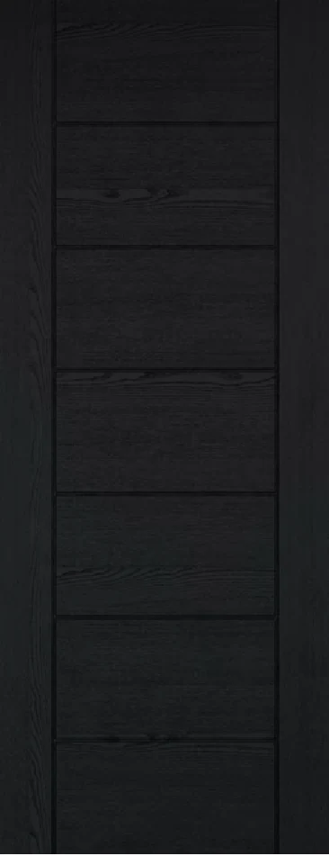 Linear 7 Panel Black interior door