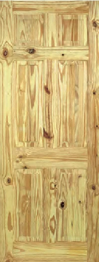 6 Panel Knotty interior door