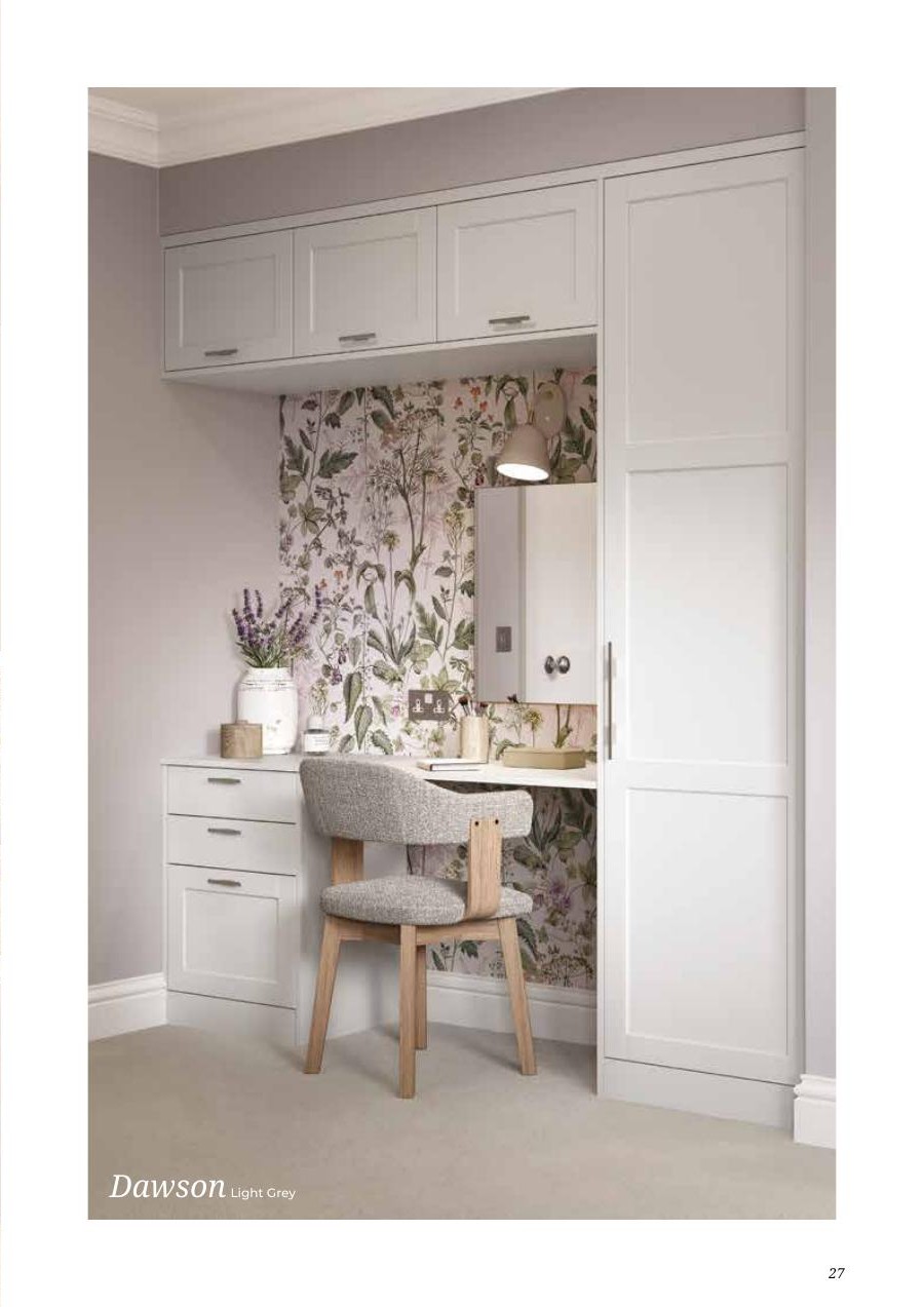 STORI Dawson bedroom in Light Grey