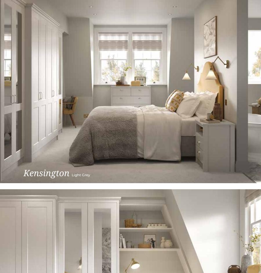 STORI Kensington bedroom in Light Grey