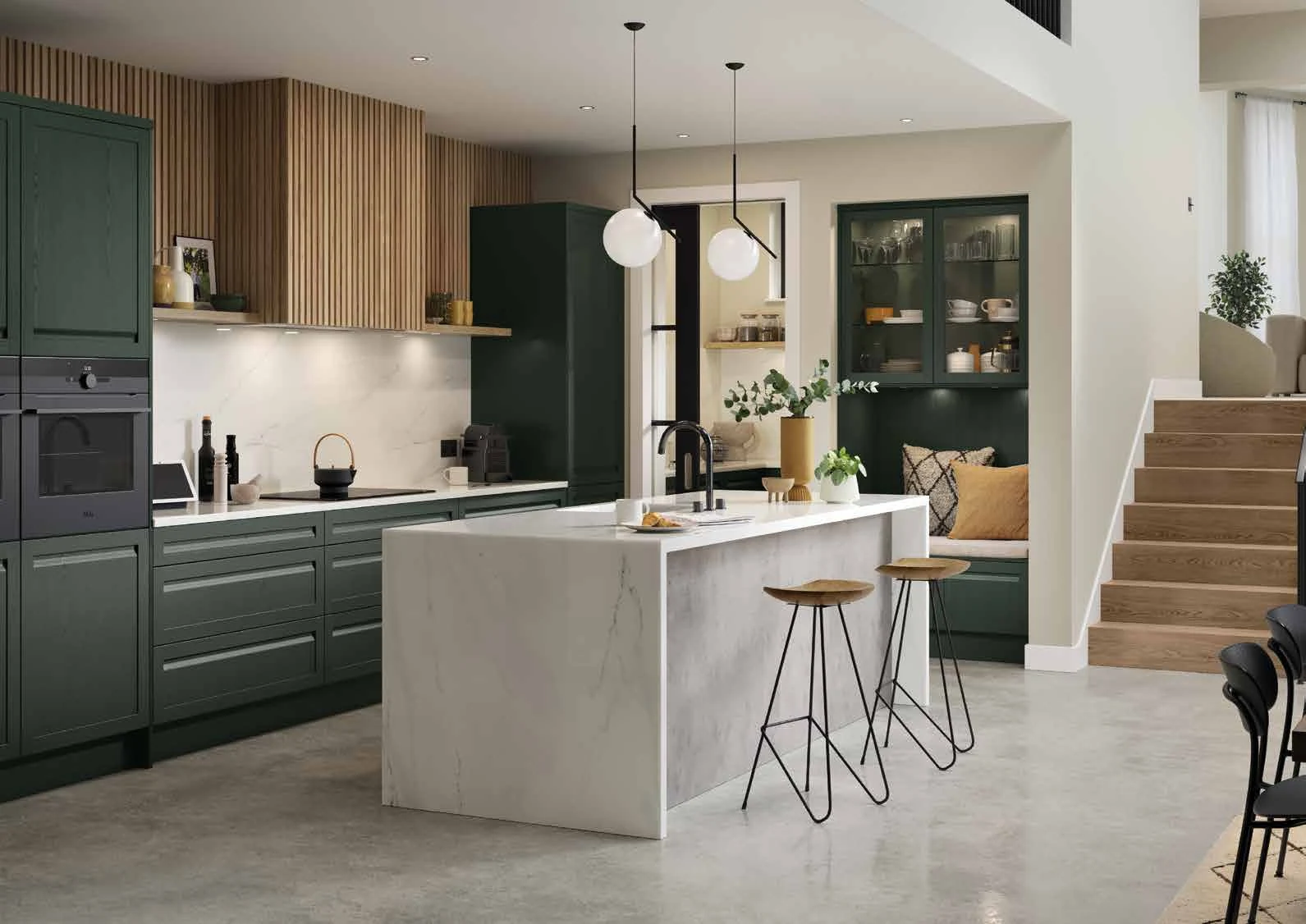 Harborne — Heritage Green kitchen or living-space photograph