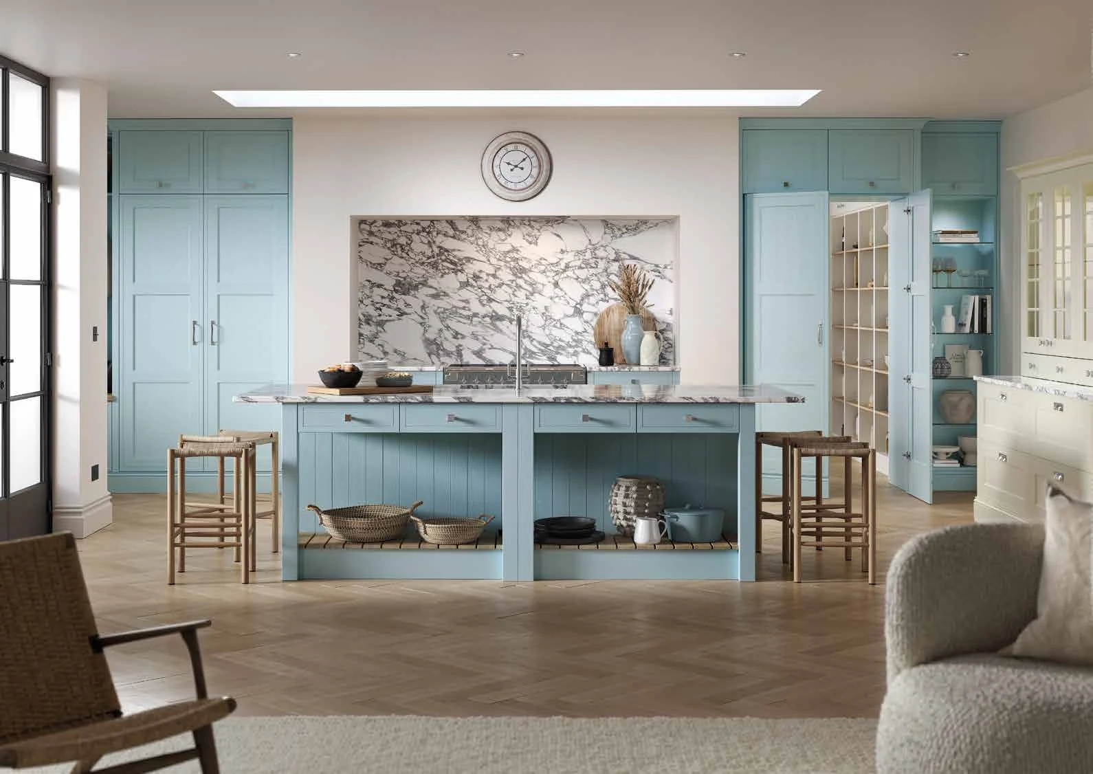 Winslow — Pantry Blue & Porcelain kitchen or living-space photograph