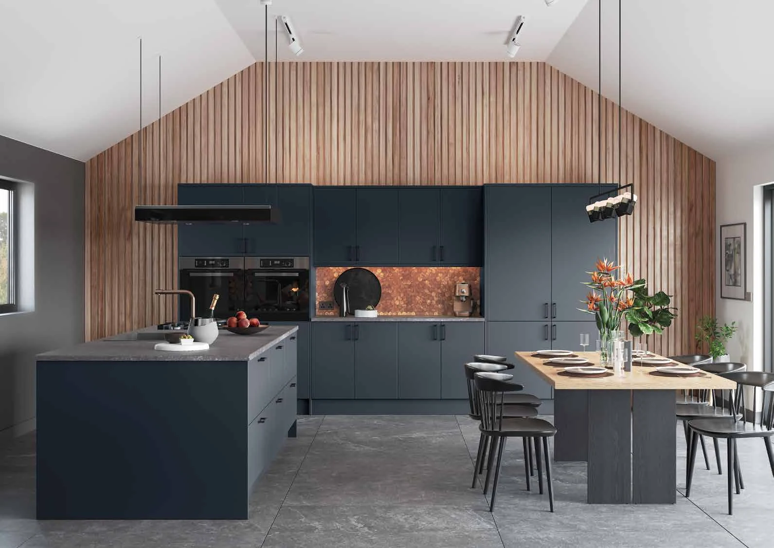 Zola Matte — Slate Blue kitchen or living-space photograph